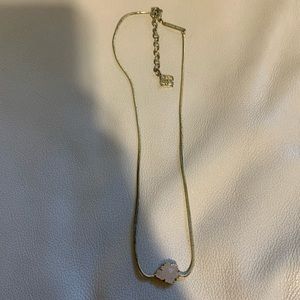 Kendra Scott Tess Necklace shimmer white pendant